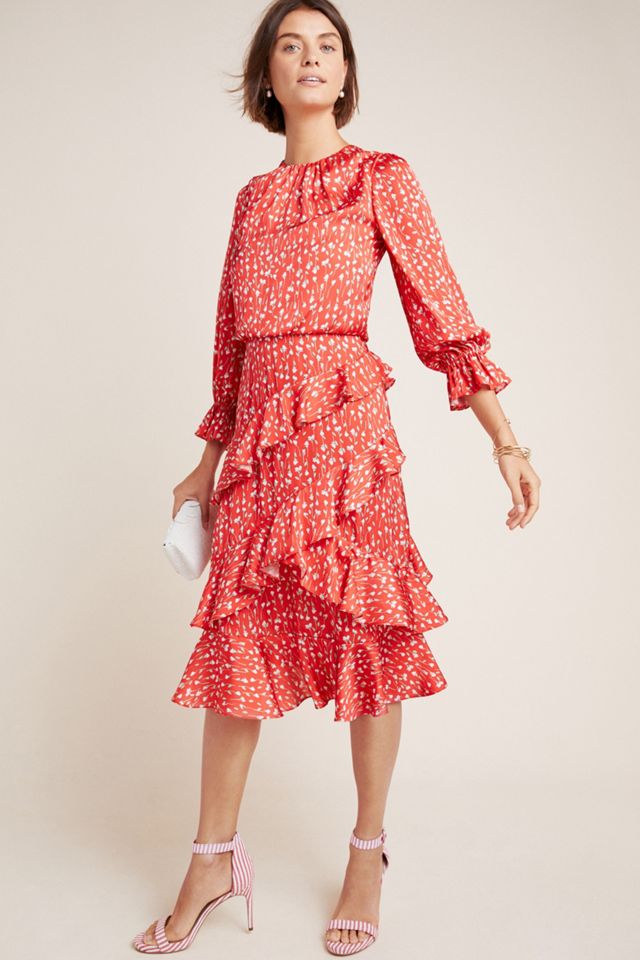 ML Monique Lhuillier Jenny Midi Dress