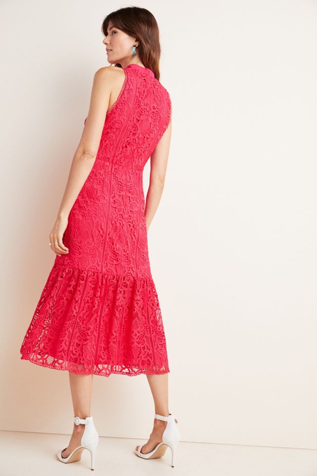 ML Monique Lhuillier Lace Midi Dress #1