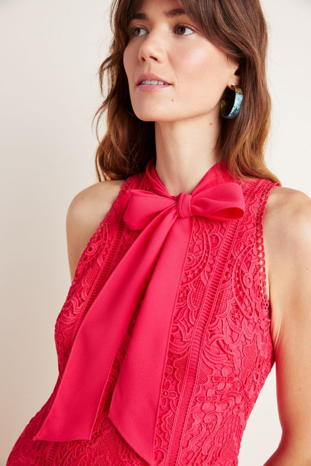 ML Monique Lhuillier Lace Midi Dress #2