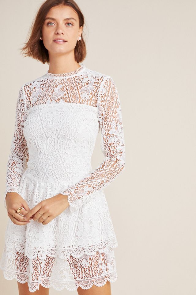 ML Monique Lhuillier Asta Lace Mini Dress #3