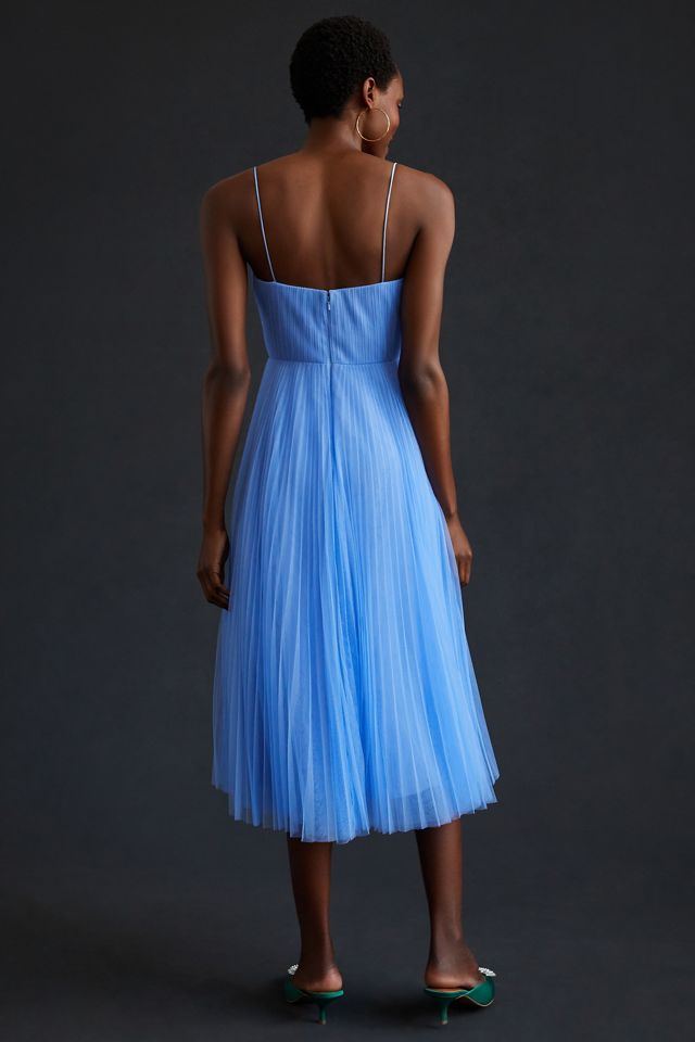 knee length dresses for ladies ML MONIQUE LHUILLIER TULLE MIDI-DRESS – TheLuxeLend main image 0