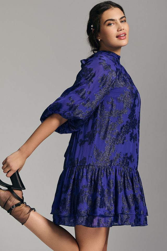 blue jean jacket with maxi dress Monique Lhuillier Multi Colored Lace Cocktail Dress  Saint Bernard