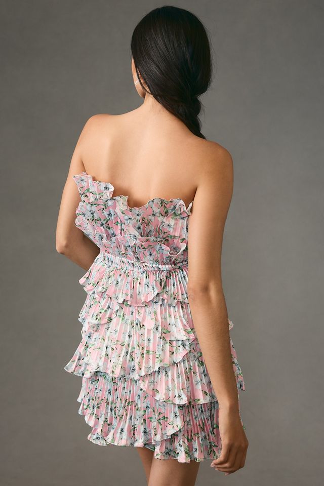 AMUR Strapless Pleated Dress #2