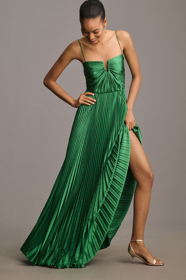 strapless open back dress Amilia Flutter Sleeve Belted Tiered Maxi Dress main image 0