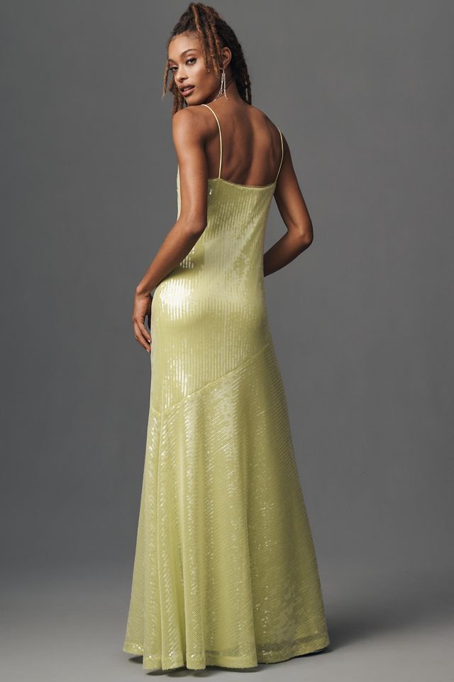 ML Monique Lhuillier Neomi Sequin Maxi Dress #1