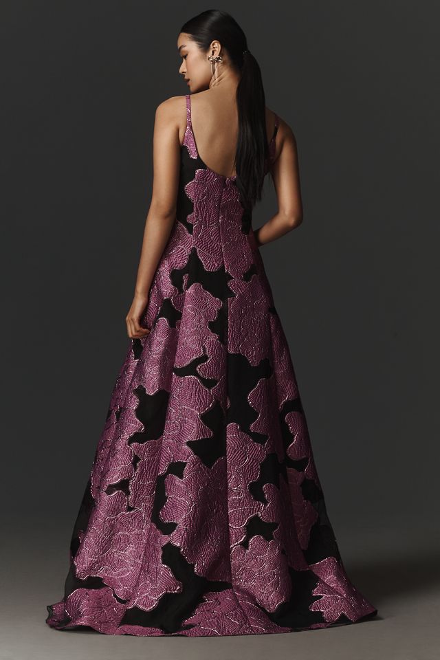 ML Monique Lhuillier Marielle Sleeveless Maxi Dress #3