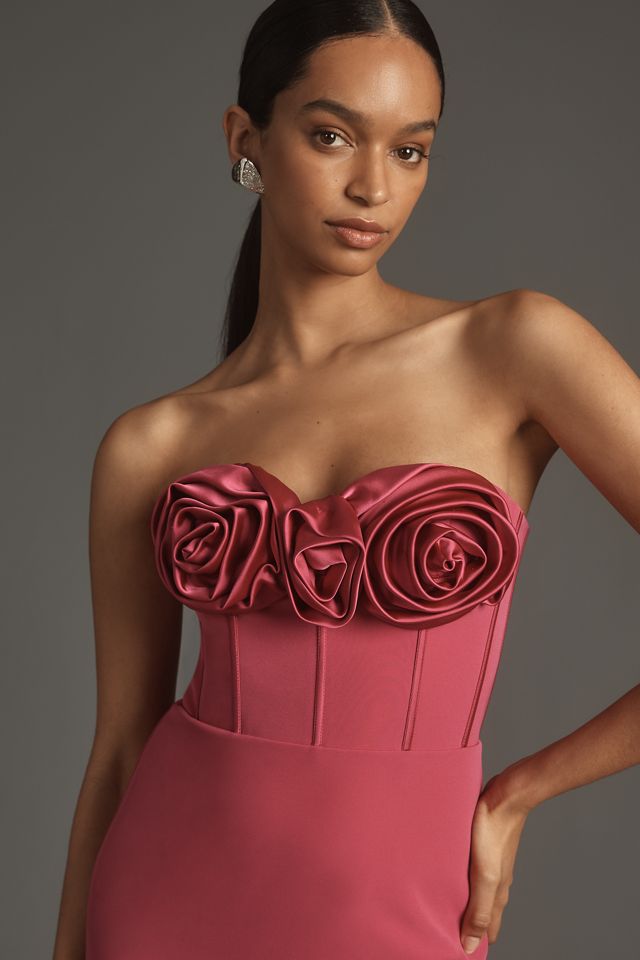 ML Monique Lhuillier Stella Strapless Maxi Dress #2
