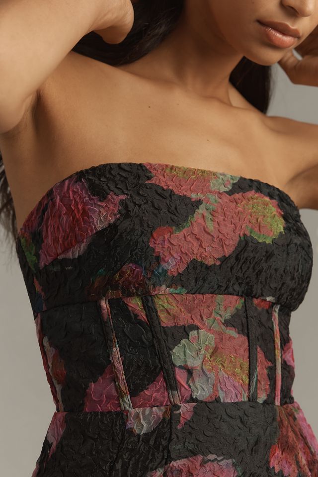 ML Monique Lhuillier Demi Strapless Maxi Dress #1