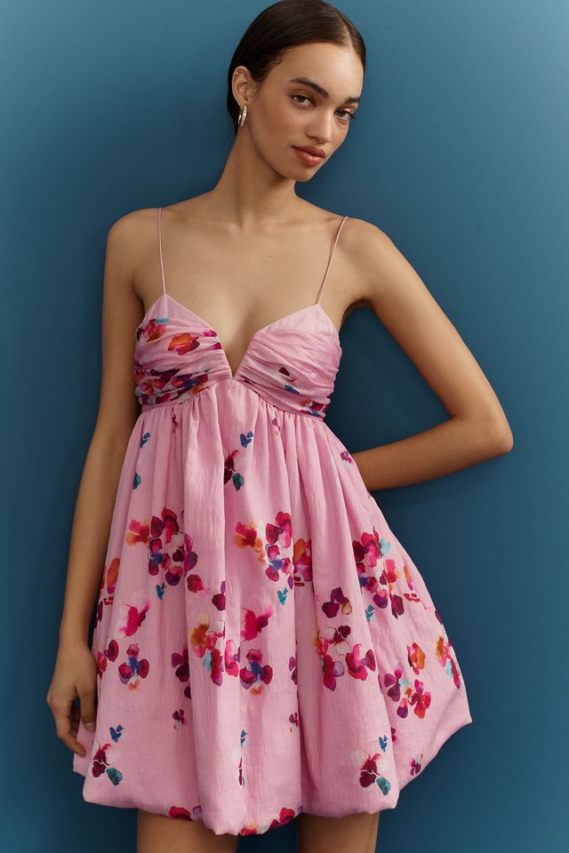 knee length dresses for ladies Everlee Orchid Print Mini – AMUR main image 0
