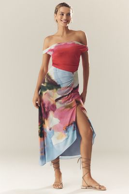 AMUR Ella Schulterfreies Jersey-Unterkleid