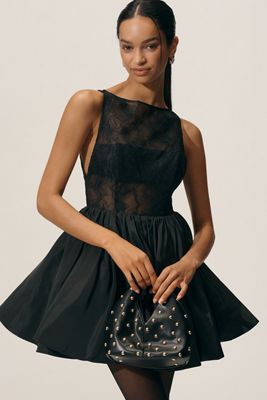 AMUR Lainey Boat-Neck Mini Dress