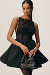 AMUR Lainey Boat-Neck Mini Dress