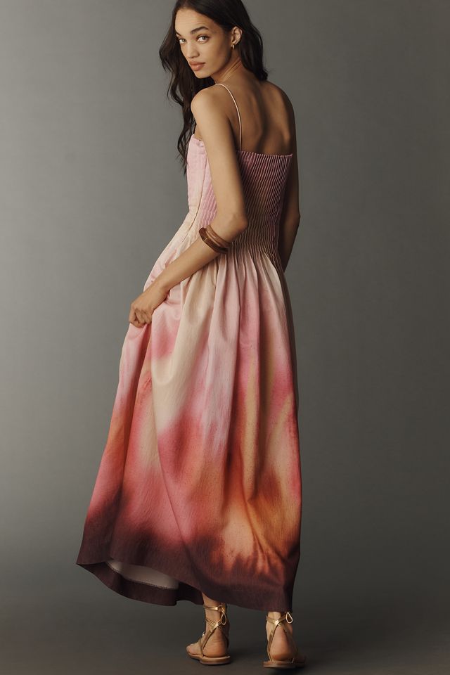 AMUR Grecia Pleated Sleeveless Maxi Dress  #3