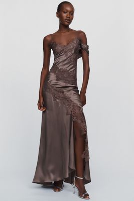 AMUR Reese 100% Silk Maxi Dress
