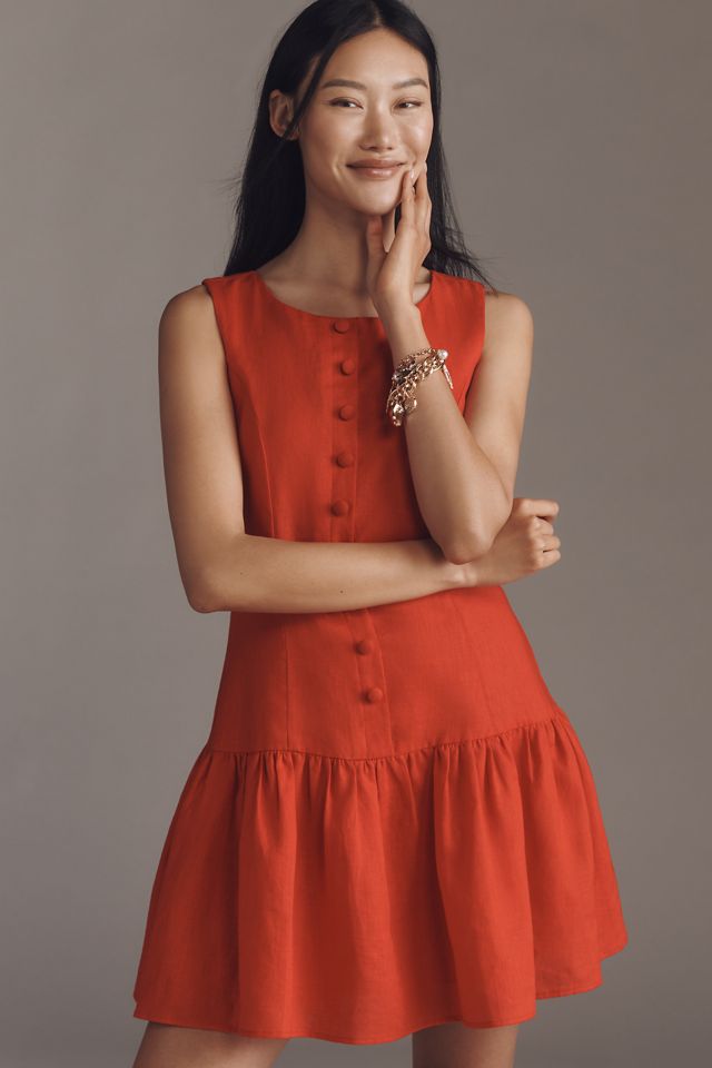 WAYF Sleeveless Button-Front Mini Dress #1