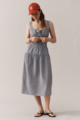 Anthropologie WAYF ノースリーブ ボタンフロント ミニドレス WAYF Sleeveless Button-Front Mini Dress | Anthropologie