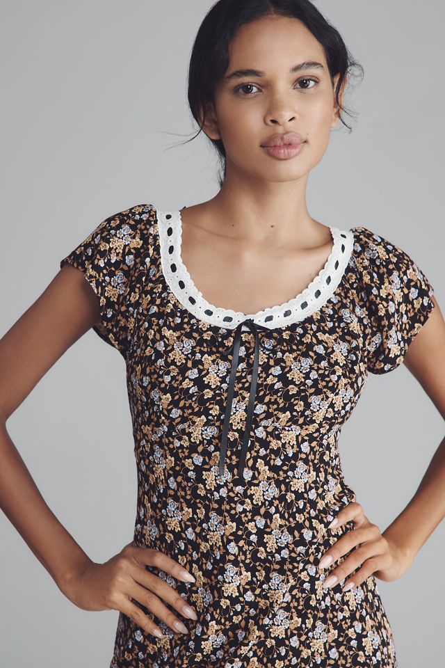 WAYF Short-Sleeve Scoop-Neck Midi Dress #2