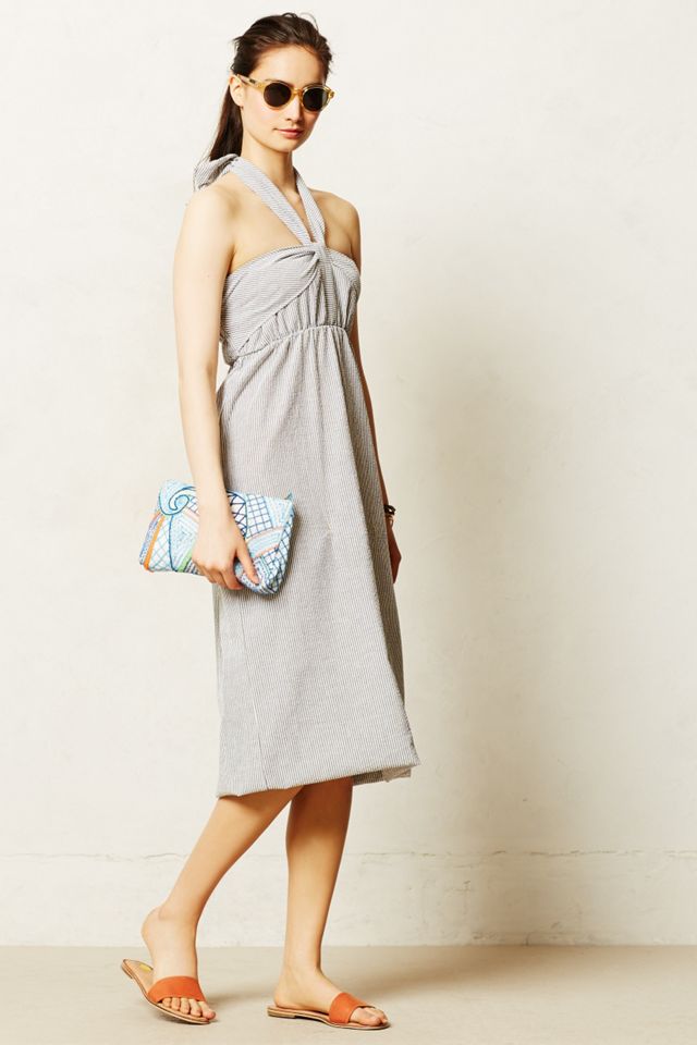 chinese dress ladies Lagoon Hemp Seersucker Maxi Dress main image 1