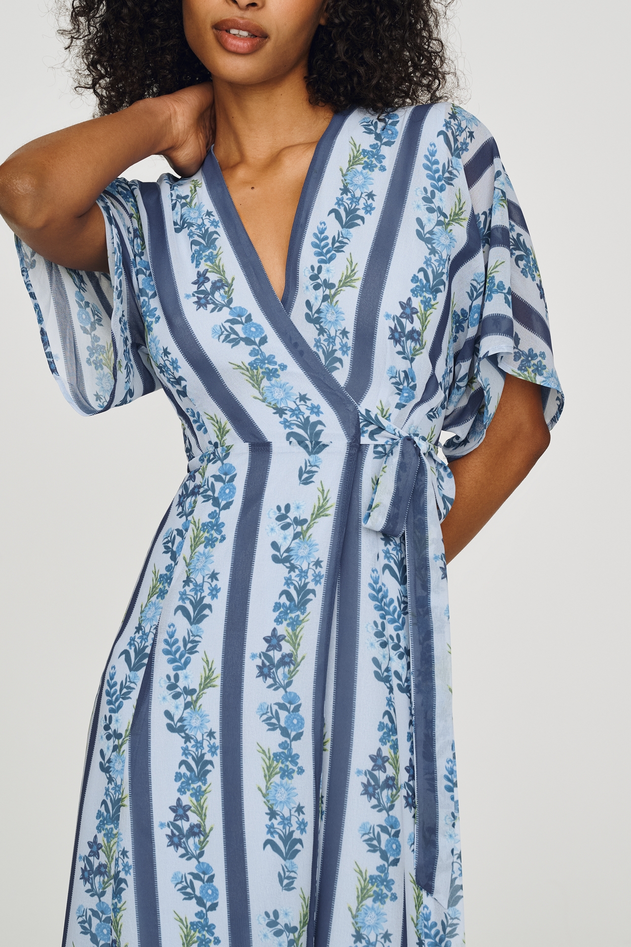 Hutch Iris Strapless Pleated A-Line Midi Dress