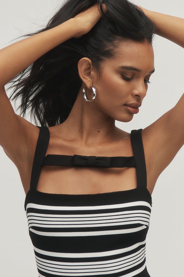 Delfi Collective Amala Strapless Crystal-Fringe Slim Midi Dress