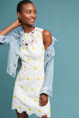 Hutch Daisy Shift Dress In White