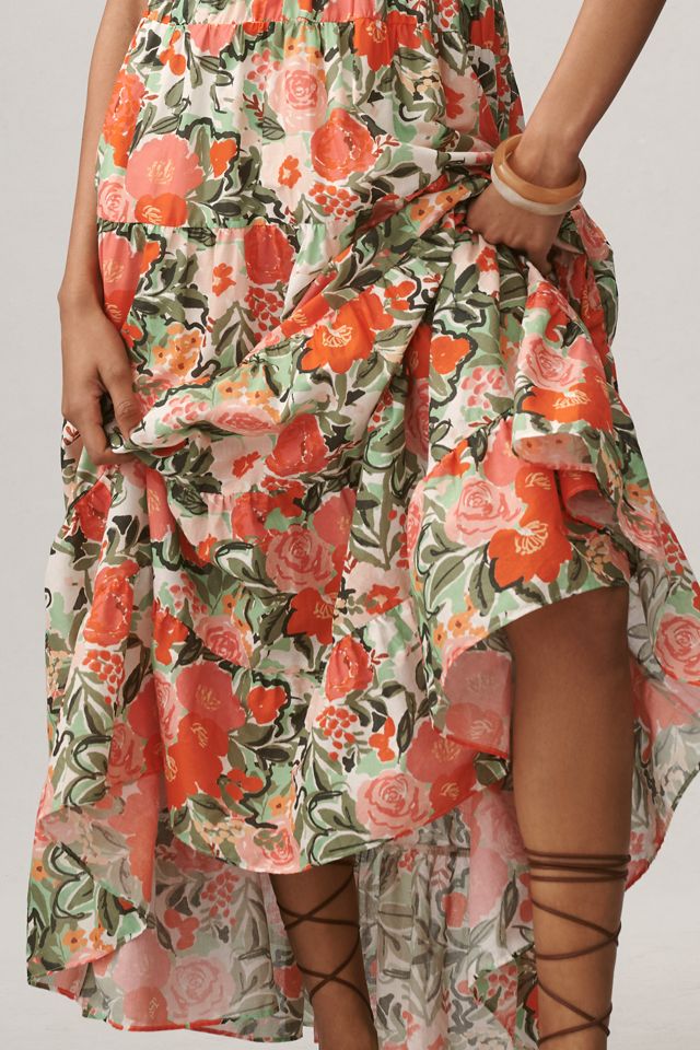 Hutch Hutton Sleeveless Square-Neck Tiered Maxi Dress #3