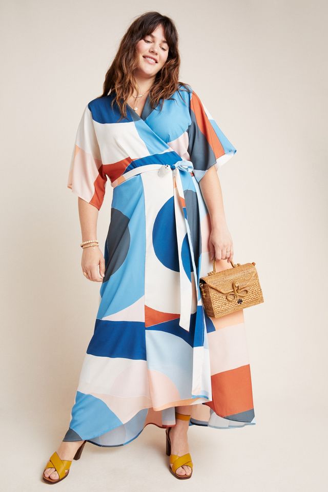 miro wrap maxi dress