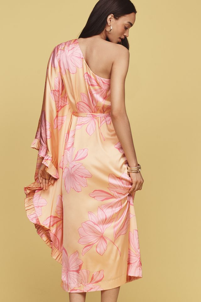 Hutch Morgan One-Sleeve Tie-Waist Midi Dress #2