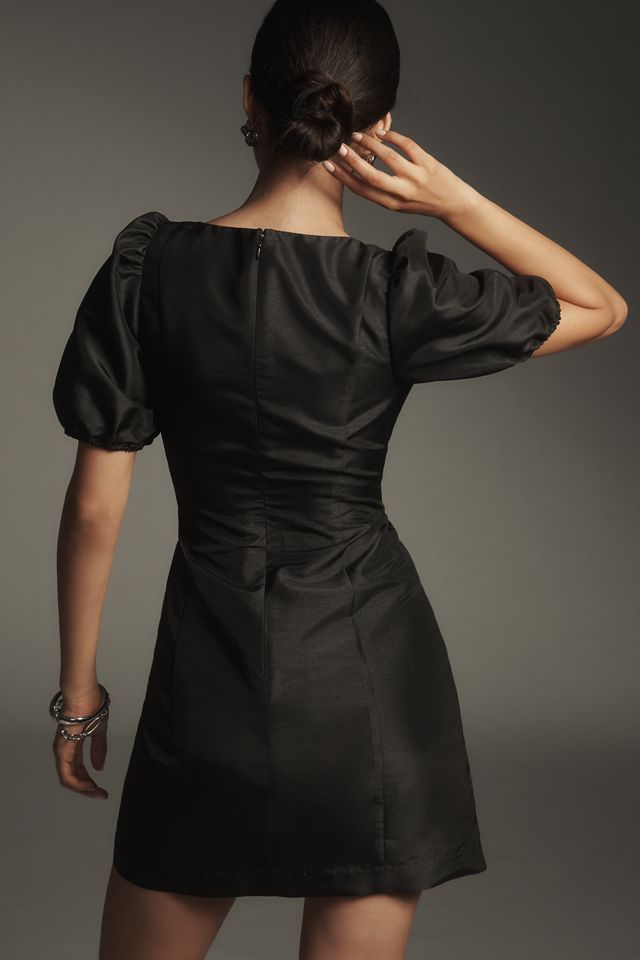 Hutch Puff-Sleeve Boat-Neck Mini Dress #1