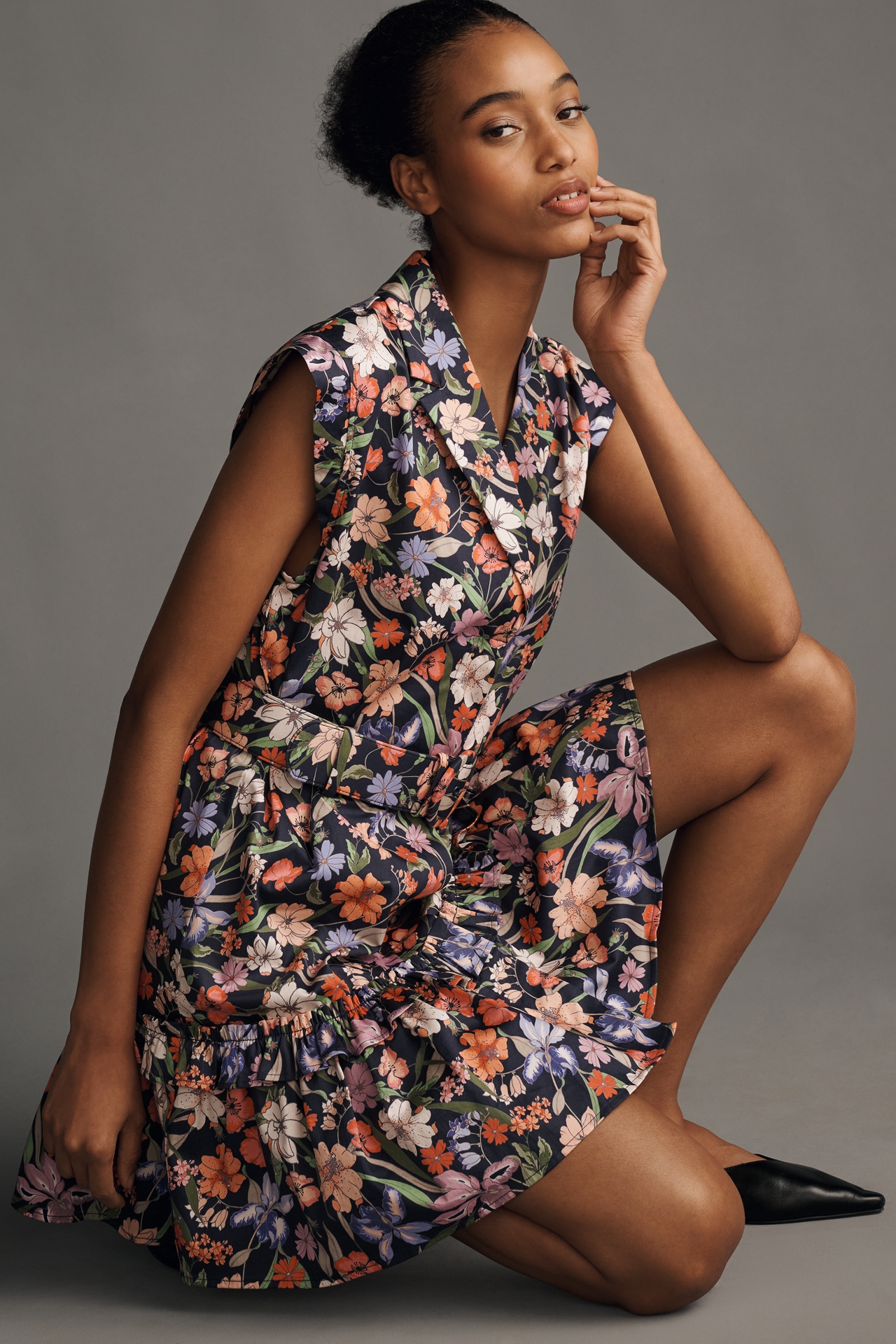 Hutch Sleeveless Belted Mini Shirt Dress