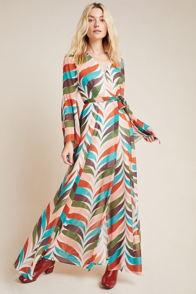 Geometric store wrap dress