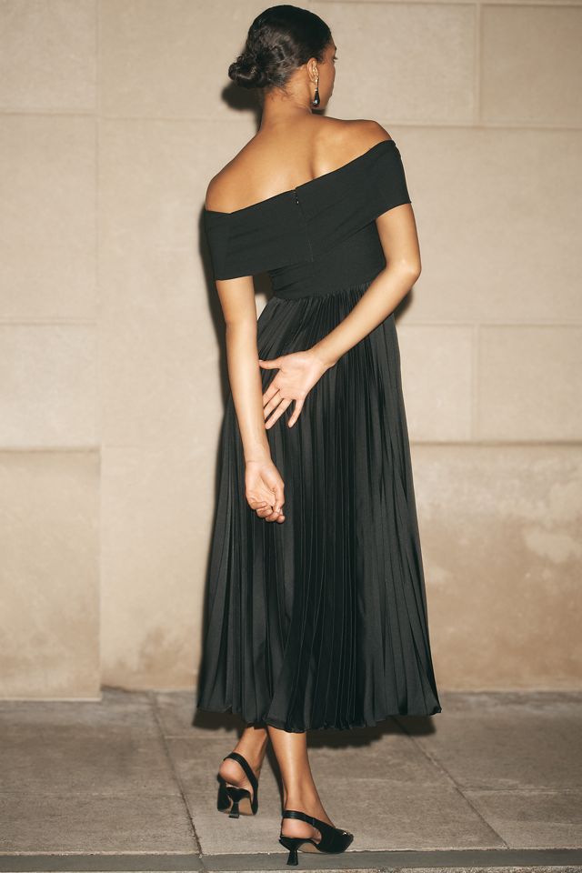 Hutch Off-The-Shoulder Twofer Midi Dress #1