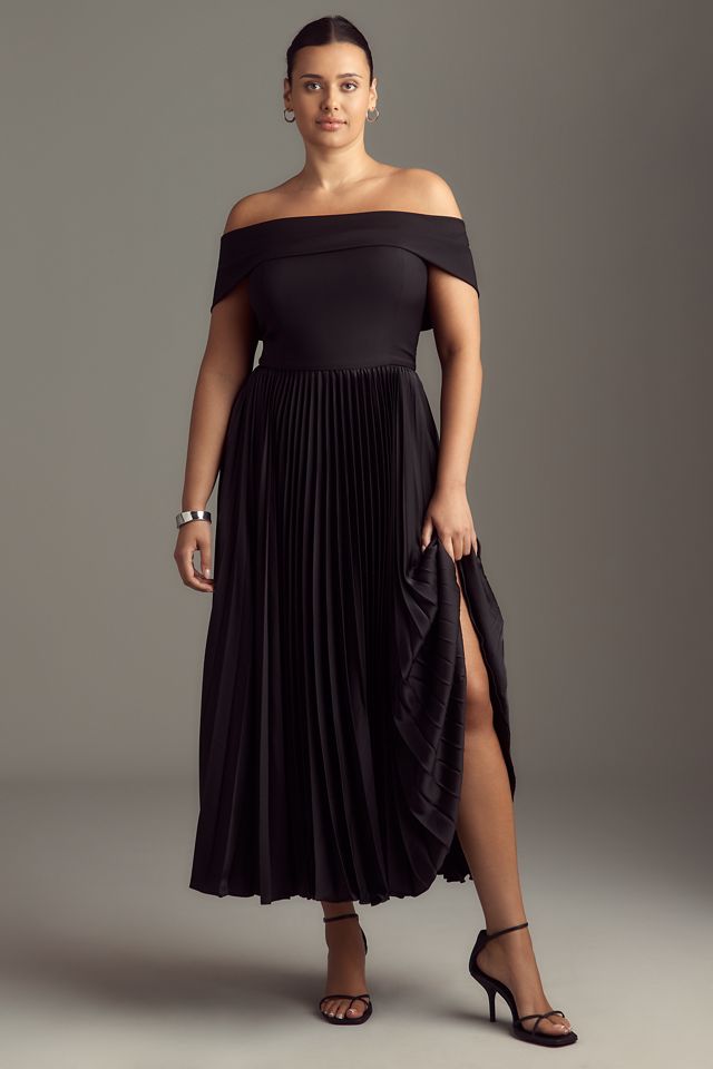 Hutch Off-The-Shoulder Twofer Midi Dress #5
