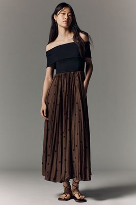 Hutch Off-The-Shoulder Twofer Midi Dress
