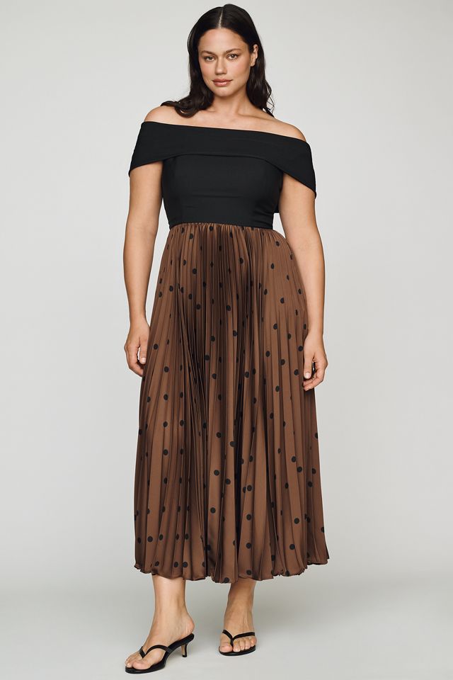 Hutch Off-The-Shoulder Twofer Midi Dress #4