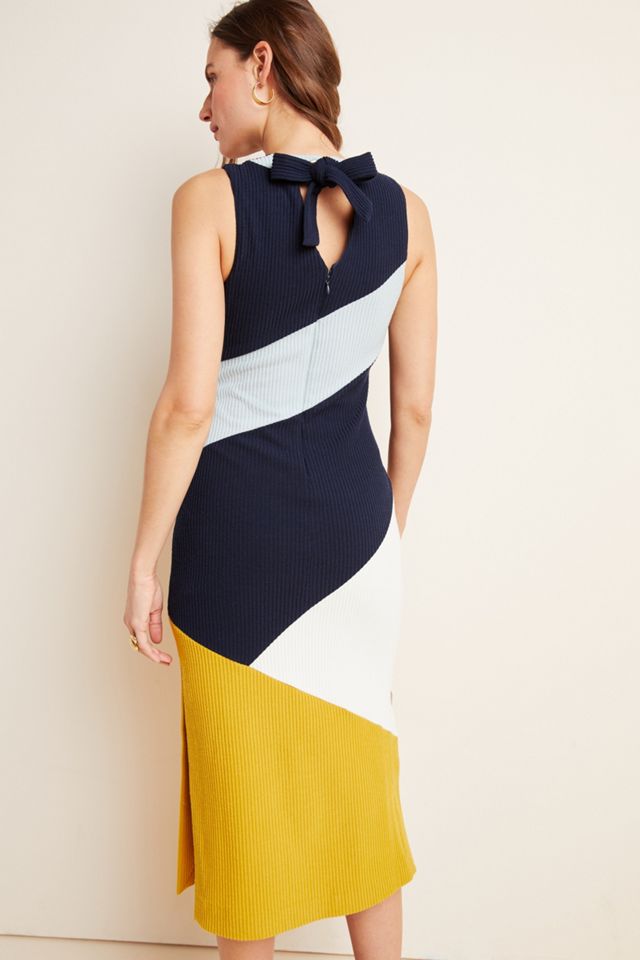 Lena Colorblocked Knit Midi Dress #1