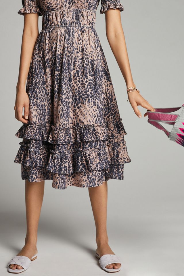 knee length dresses for ladies Aje - Adelia Ruffle Midi (Size 16)  Goldie's