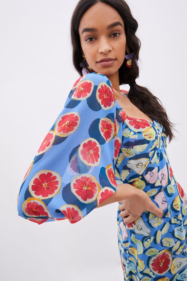 Frutas Ruffled Maxi Dress #1