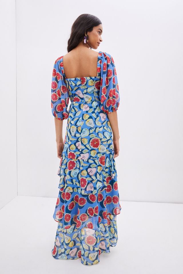 Frutas Ruffled Maxi Dress #3