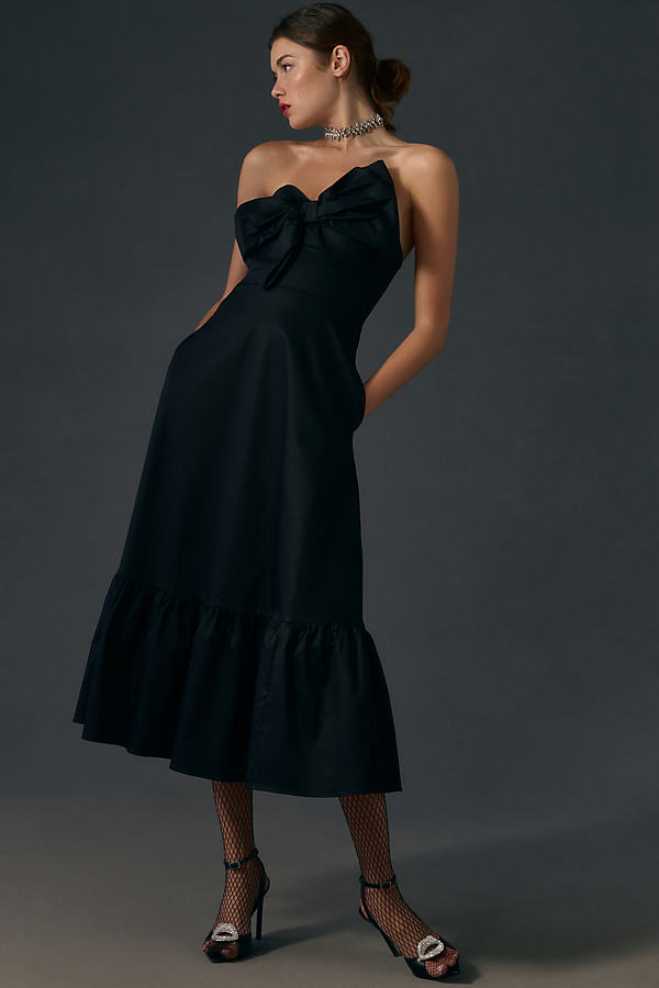 Hutch Bow-tie Maxi Dress In Black