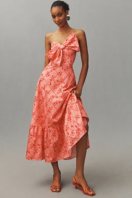Shop Hutch Bow-tie Maxi Dress In Pink