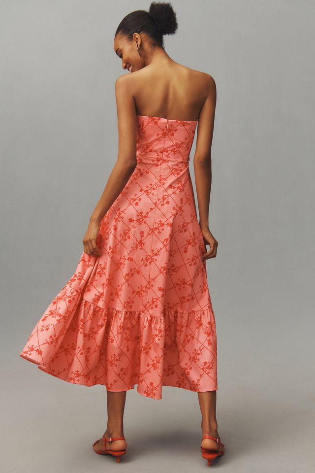 hutch colorblocked bow tie maxi dress