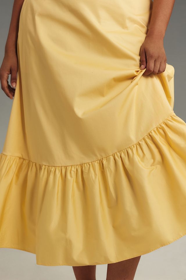 hutch colorblocked bow tie maxi dress