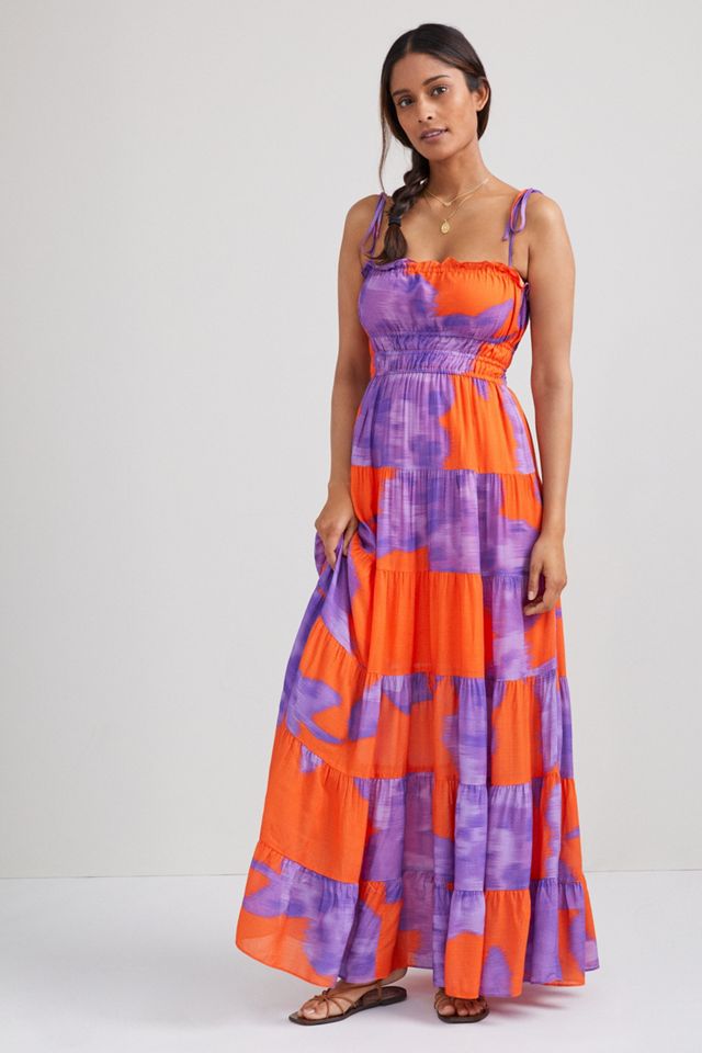 Floral Tiered Maxi Dress | Anthropologie
