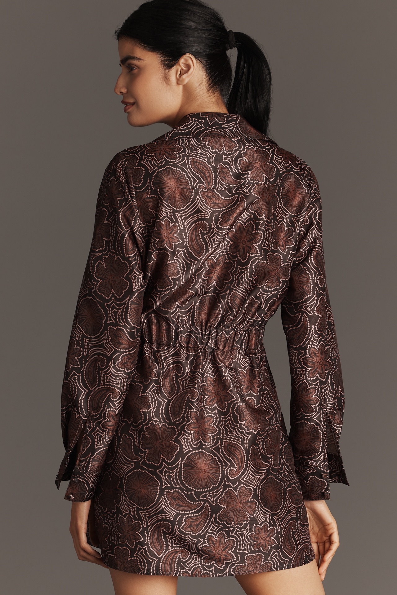 Hutch Anja Long-Sleeve Mini Shirt Dress