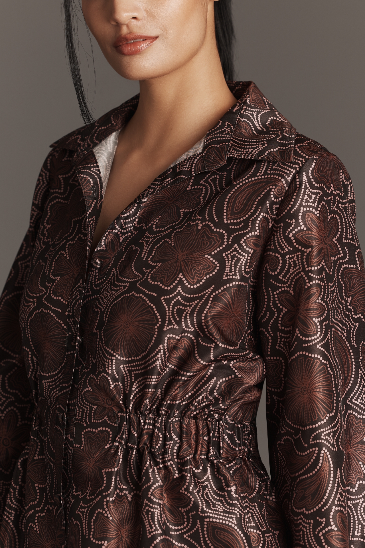 Hutch Anja Long-Sleeve Mini Shirt Dress