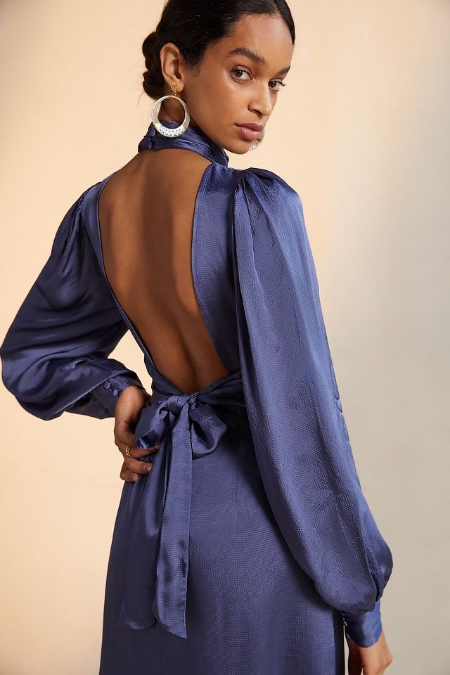 Open back best sale midi dress