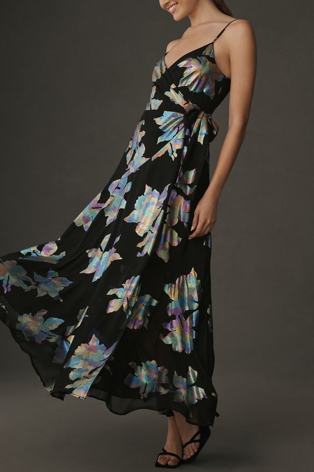 Hutch Iridescent Floral Wrap Maxi Dress #2