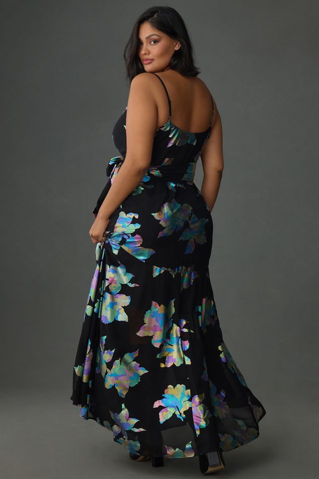 Hutch Iridescent Floral Wrap Maxi Dress #5