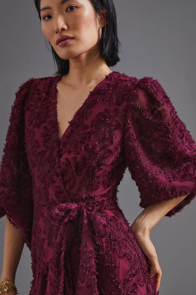 Anthropologie hotsell burgundy dress